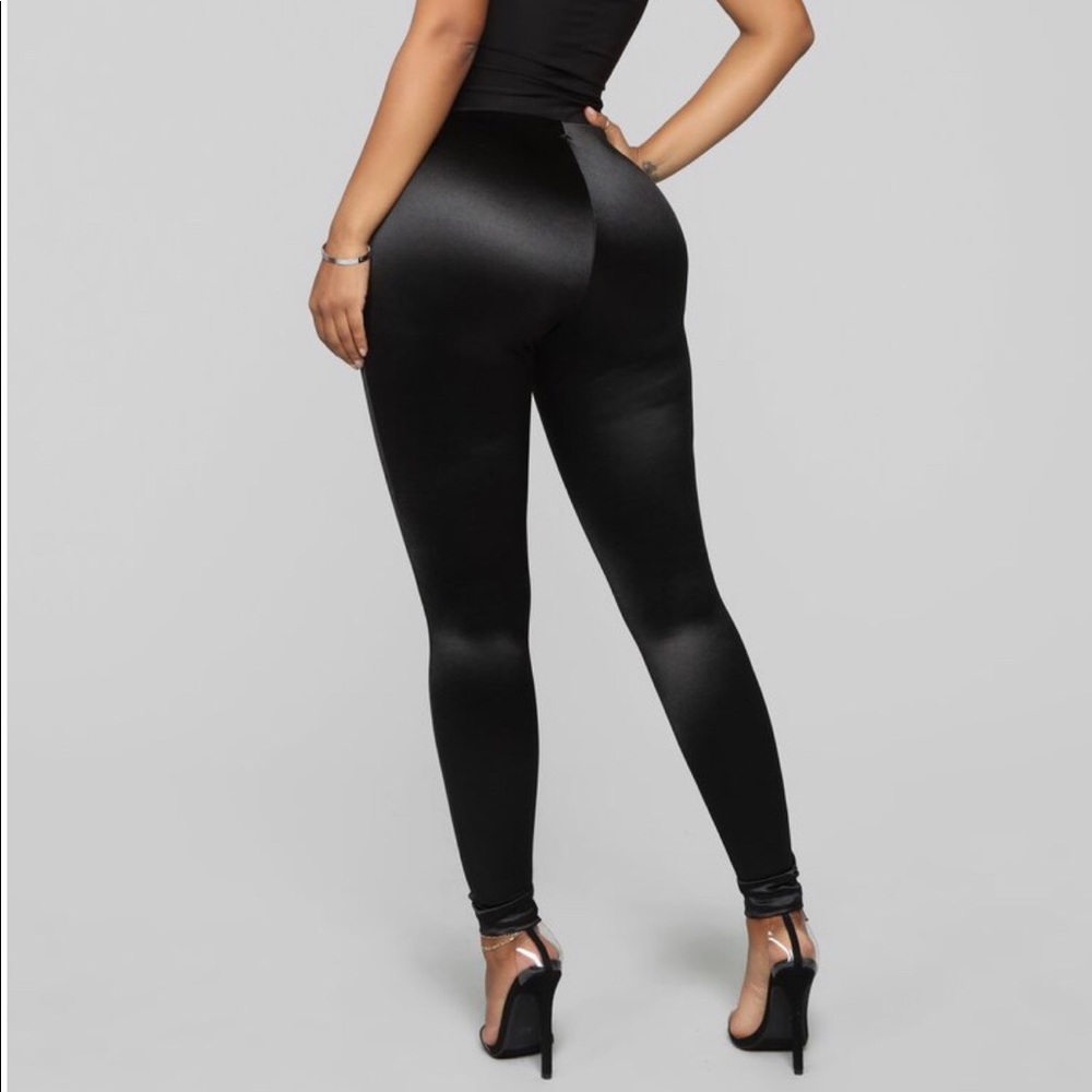 Soft heart satin leggings